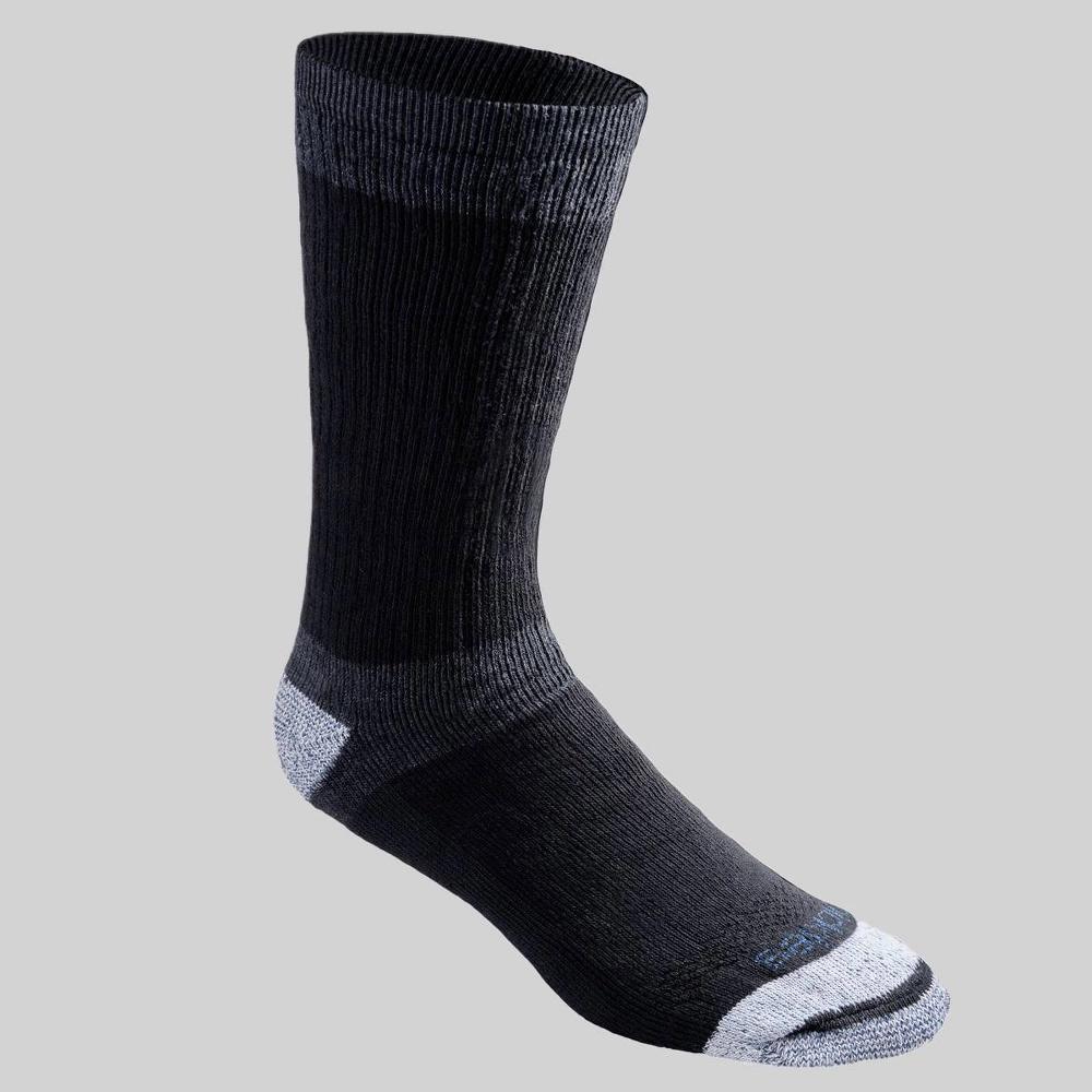 Dickies Men's 6pk Dri-Tech Max Cushion Crew Socks 6-12: Midweight, Tagless, Solid Pattern Product Image