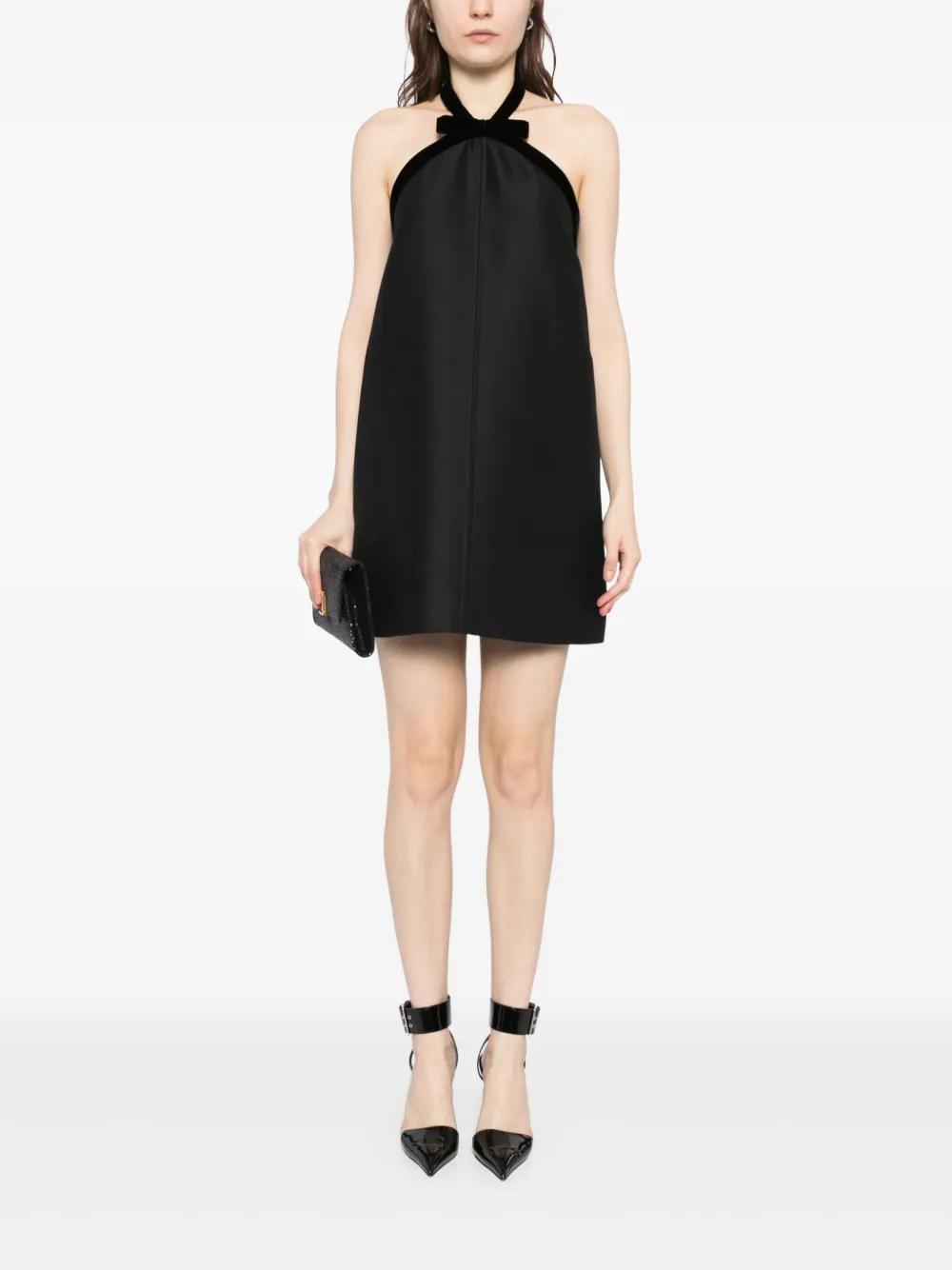 TOM FORD Bow Detail Mini Dress In Black Product Image