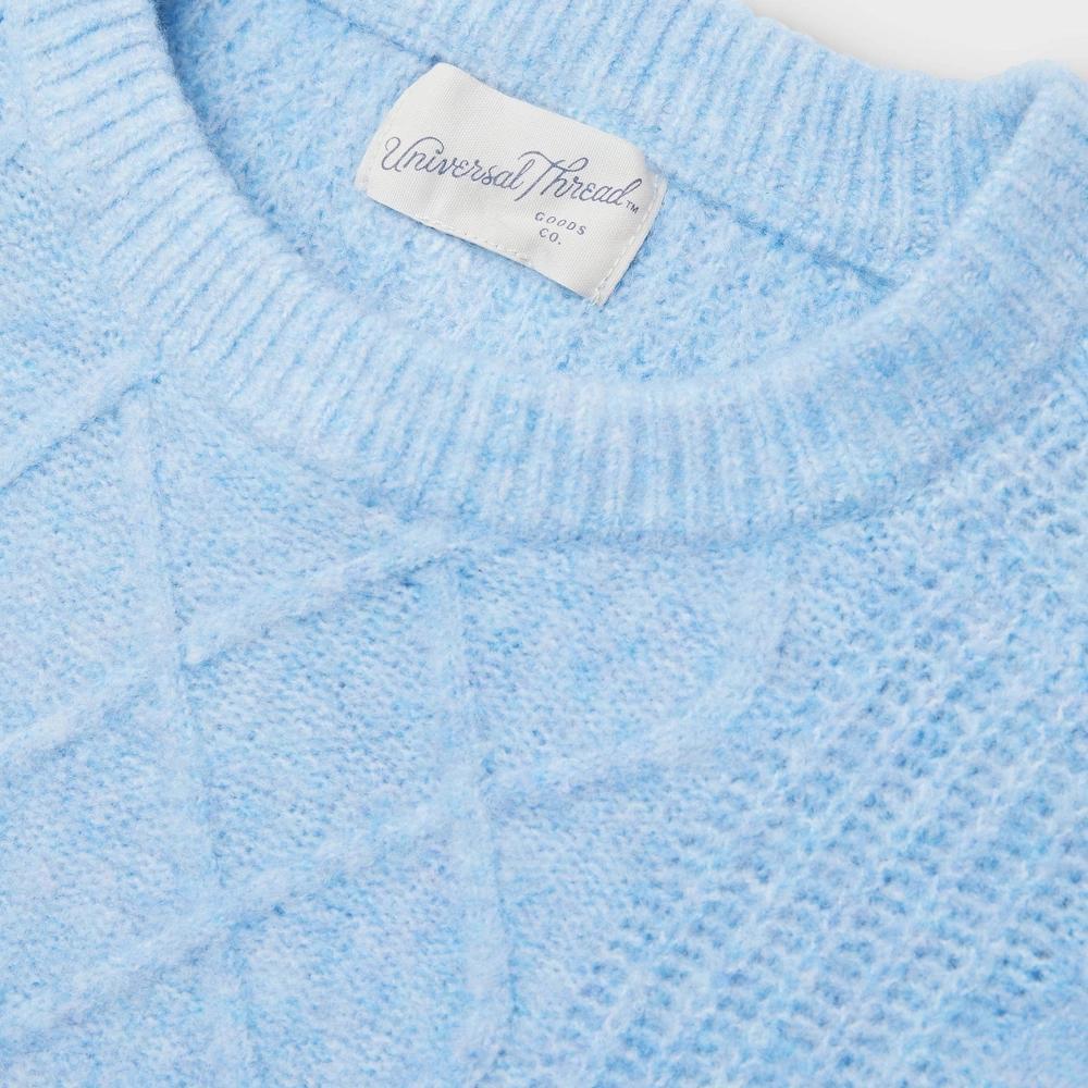 Women's Crewneck Cashmere-Like Cable Pullover Sweater - Universal Thread™ Product Image