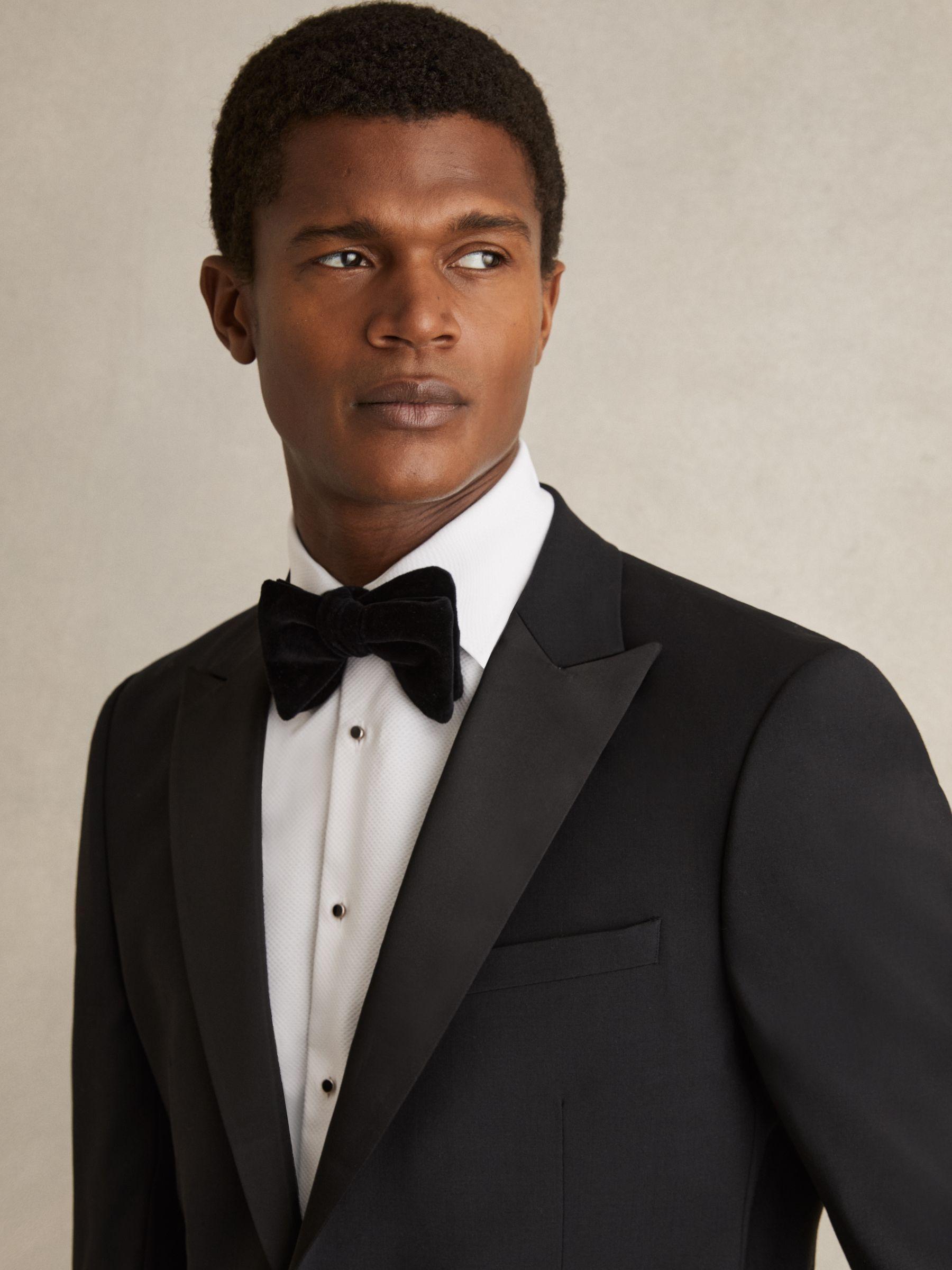 Slim Fit Cotton Marcella Tuxedo Shirt in White Product Image
