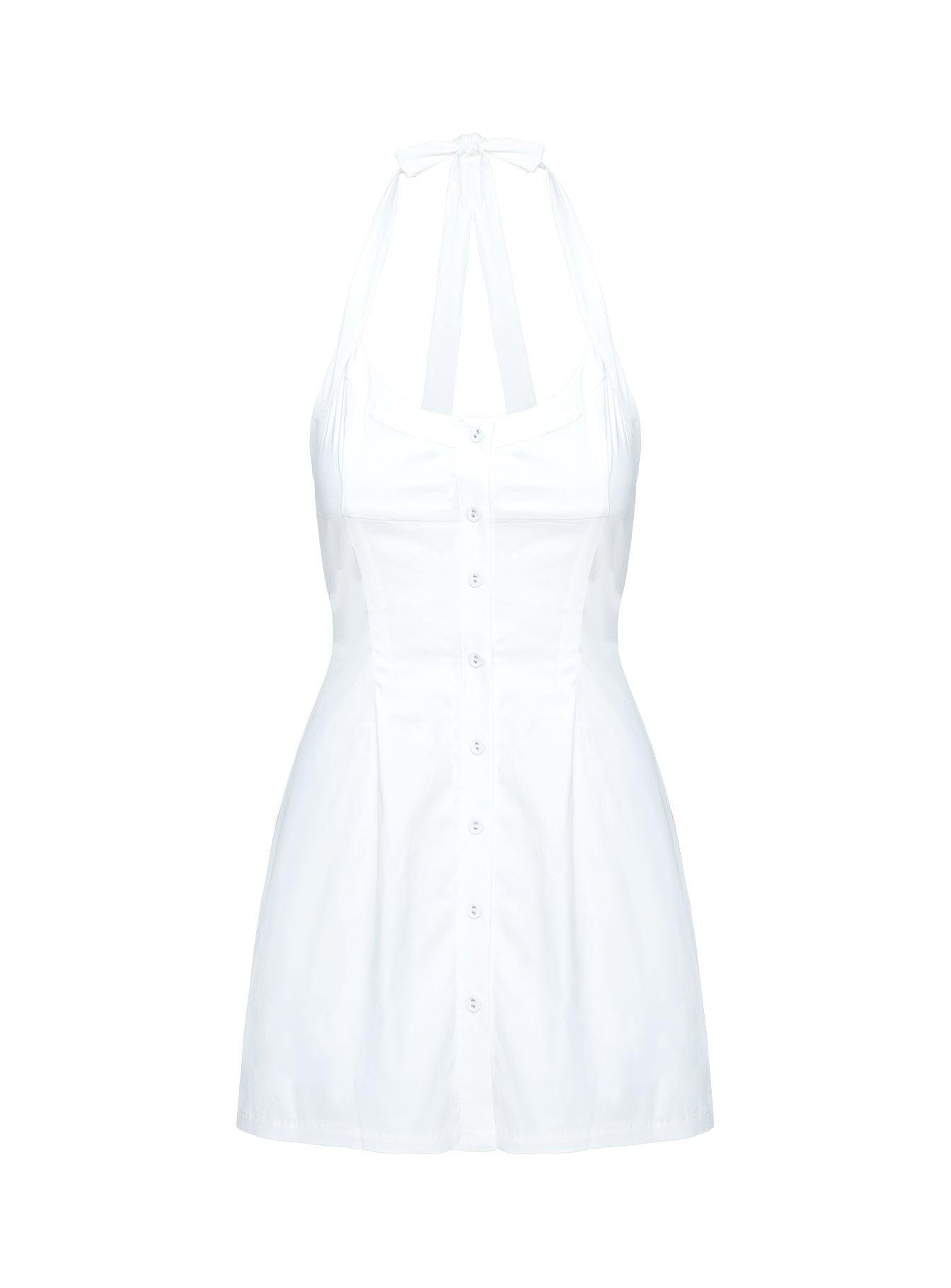 Mallorie Halter Mini Dress White Product Image