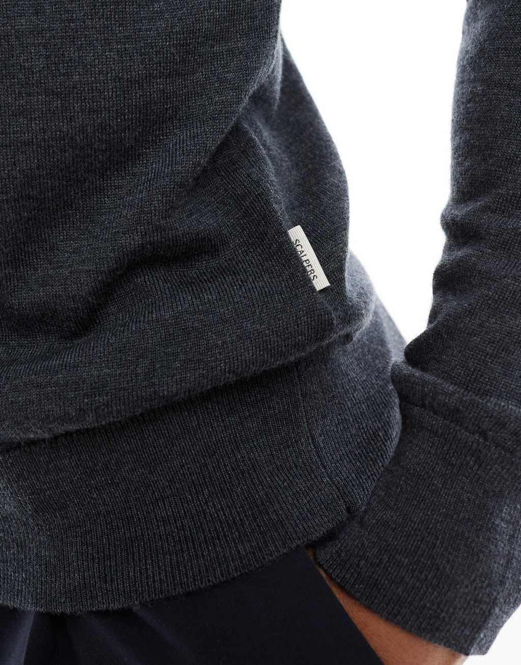 Scalpers Classic Moller Polo In Dark Gray   Product Image