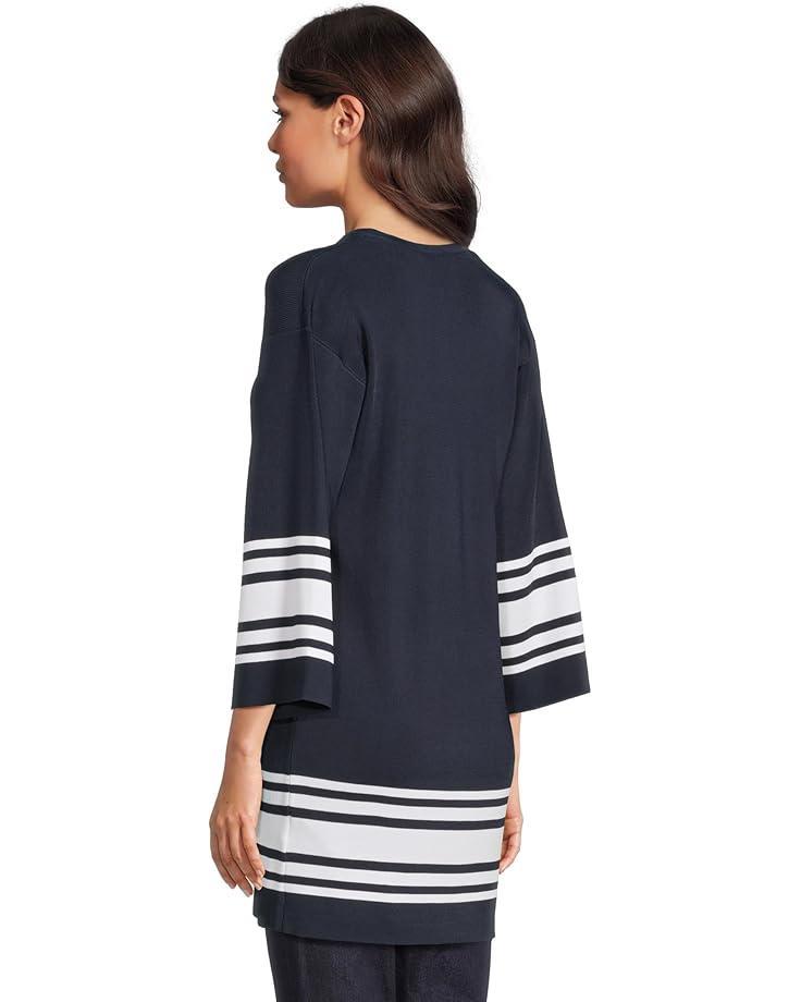 Two-tone Cap-sleeve Shift Sweater Dress Product Image