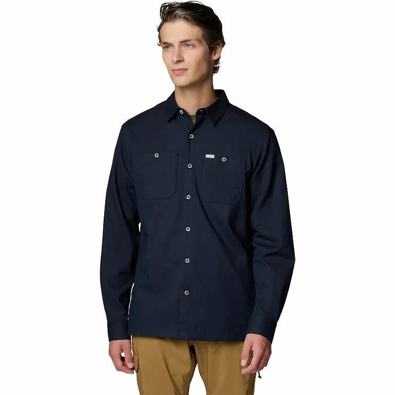 Men's Columbia Pitchstone™ Woven Button Down Long Sleeve Shirt, Size: Medium, Delta Ancient Fossil Product Image