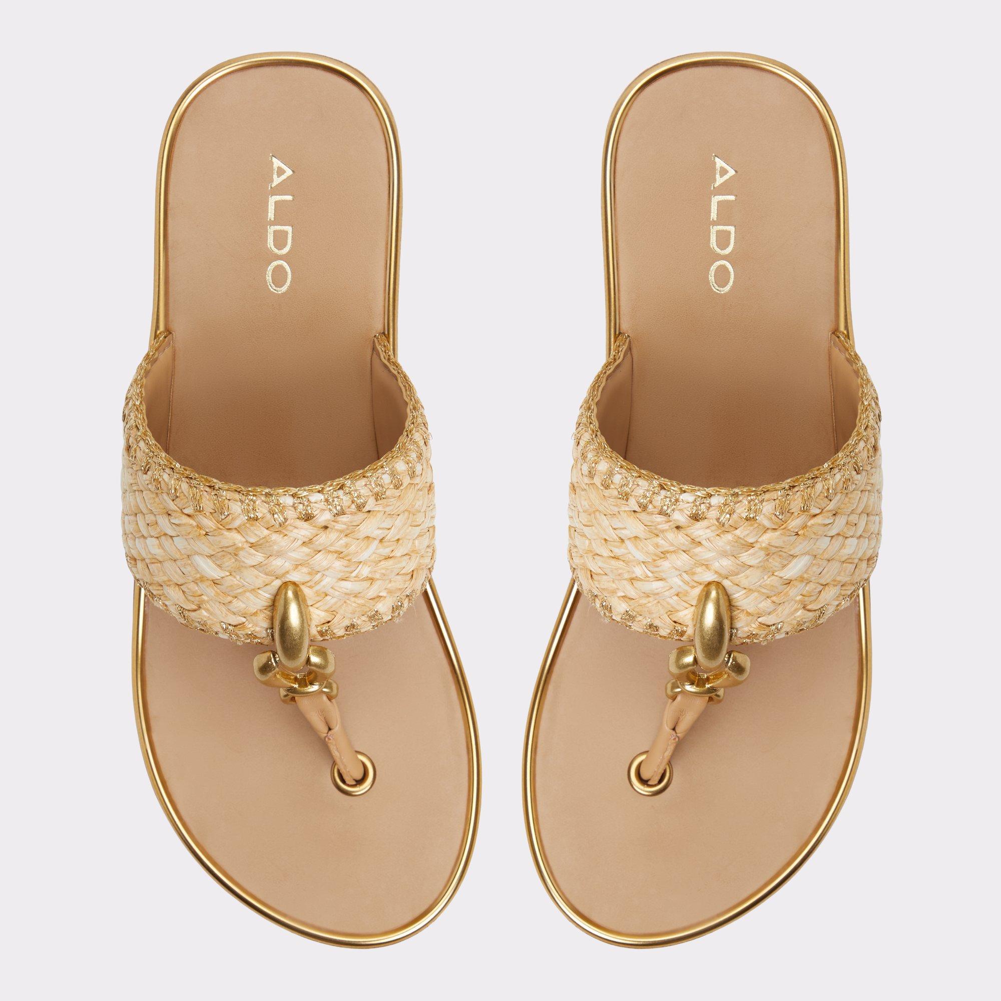 ALDO Penelopy - Women's Wedge Sandals - Beige, Size 8.5 Product Image