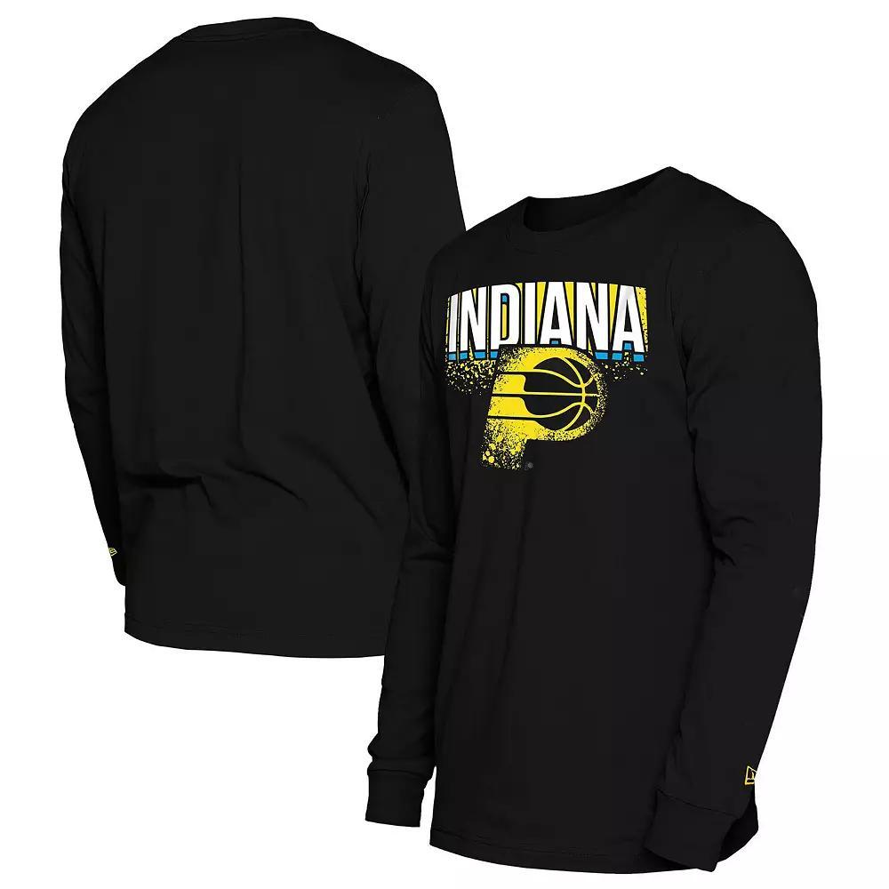 Men's New Era  Black Indiana Pacers 2024/25 City Edition Long Sleeve T-Shirt, Size: XL Product Image