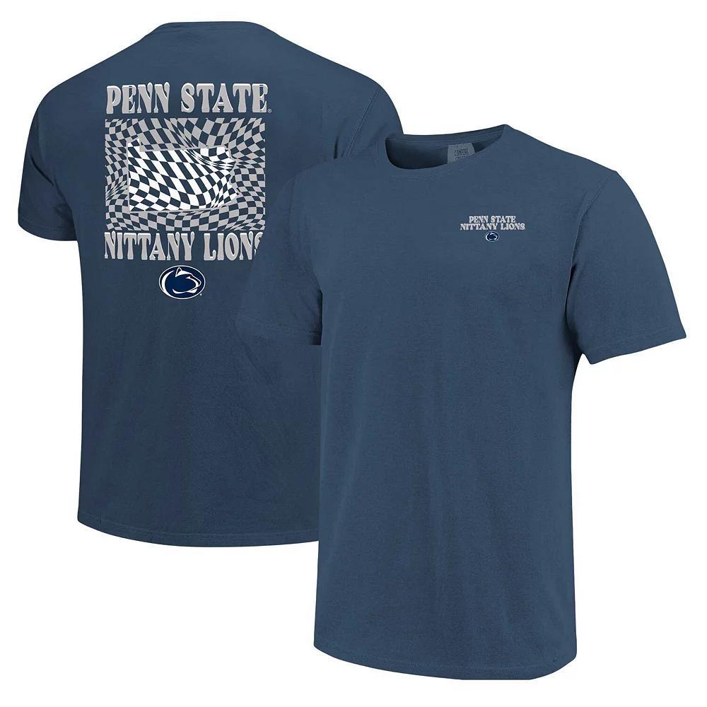 Women's Navy Penn State Nittany Lions Comfort Colors Checkered Mascot T-Shirt, Size: Large, Blue Product Image