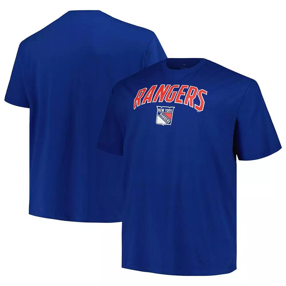 Men's Profile Blue New York Rangers Big & Tall Arch Over Logo T-Shirt, Size: 3XB, Ran Blue Product Image