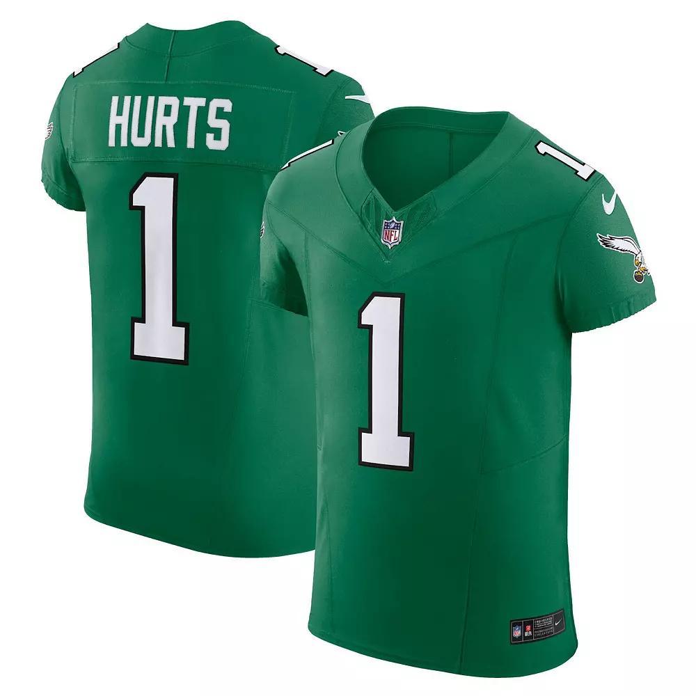 Men's Nike Jalen Hurts Kelly Green Philadelphia Eagles 2nd Alternate Vapor F.U.S.E. Elite Jersey, Size: 52 Product Image