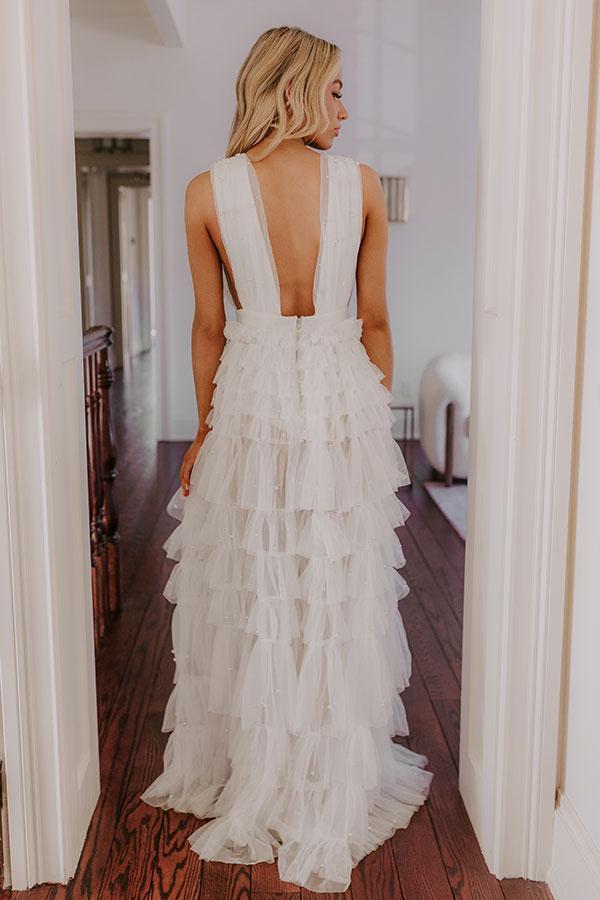 Falling For You Pearl Embellished Maxi Dress Product Image