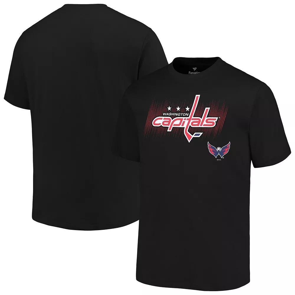 Men's Fanatics Black Washington Capitals Big & Tall Wordmark T-Shirt, Size: 5XB Product Image