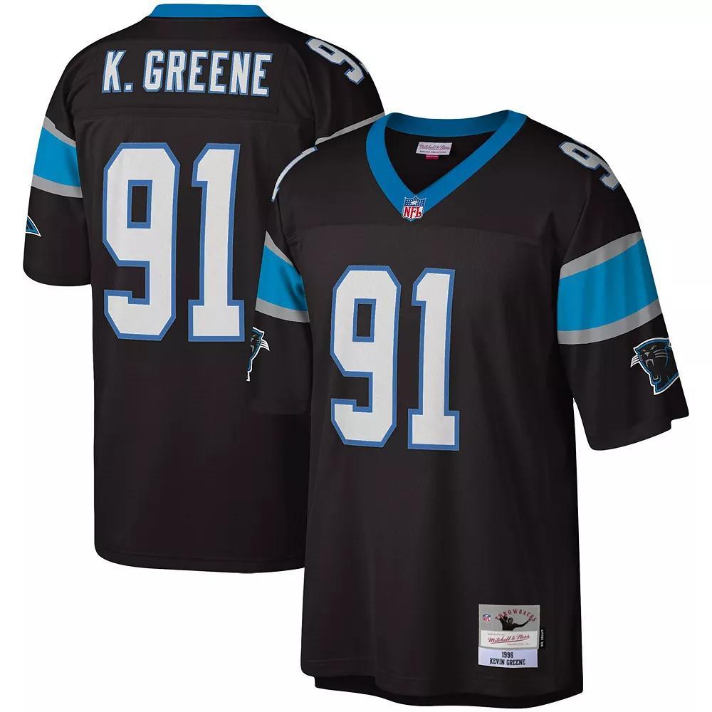 Men's Mitchell & Ness Kevin Greene Black Carolina Panthers Legacy Replica Jersey, Size: Medium Product Image