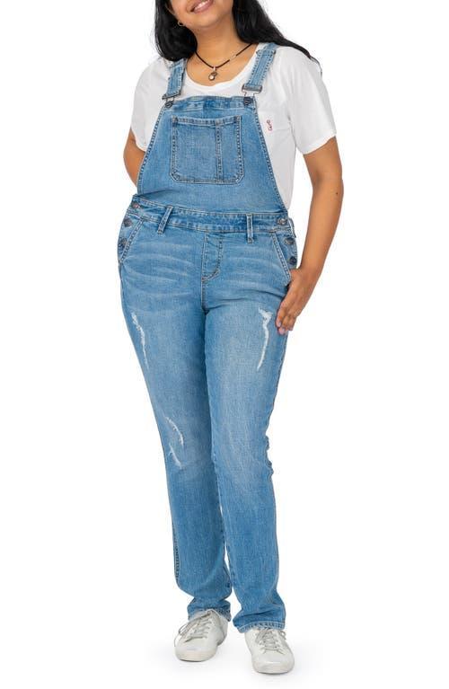 Womens Naomi Straight-Leg Denim Overalls Product Image