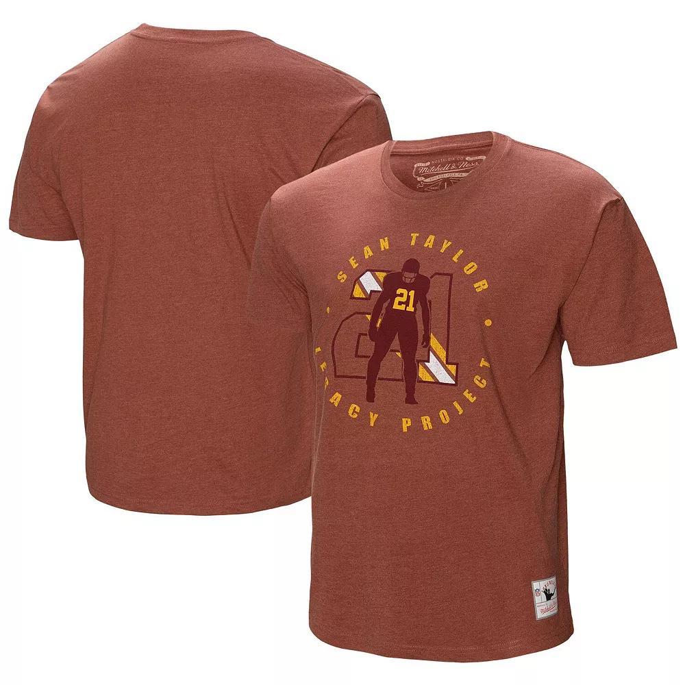 Mens Mitchell & Ness Burgundy Washington Commanders Sean Taylor Legacy Project T-Shirt Product Image