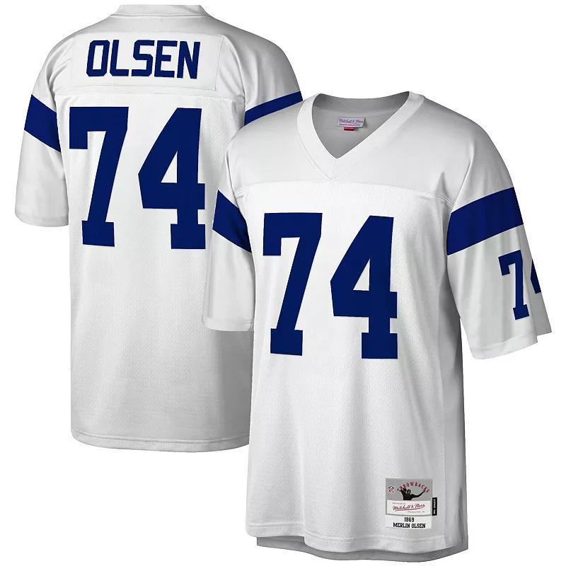 Mens Mitchell & Ness Merlin Olsen Los Angeles Rams 1969 Legacy Replica Jersey Product Image