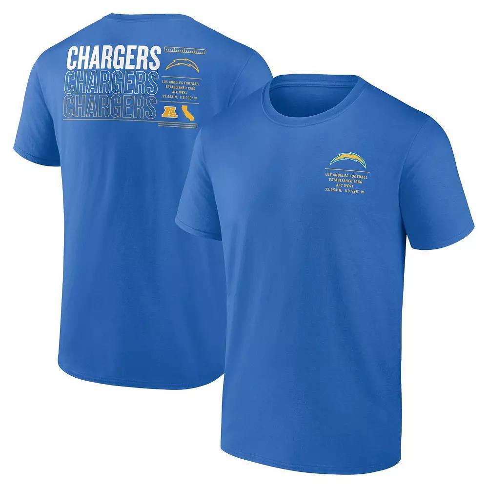 Men's Fanatics Powder Blue Los Angeles Chargers Repeat Stats T-Shirt, Size: XL, Light Product Image