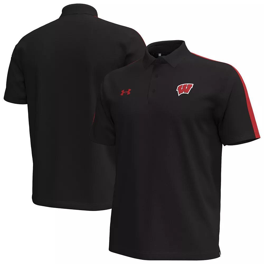 Men's Under Armour Red Maryland Terrapins Playoff Chest Stripe Performance Polo, Size: XXL Product Image