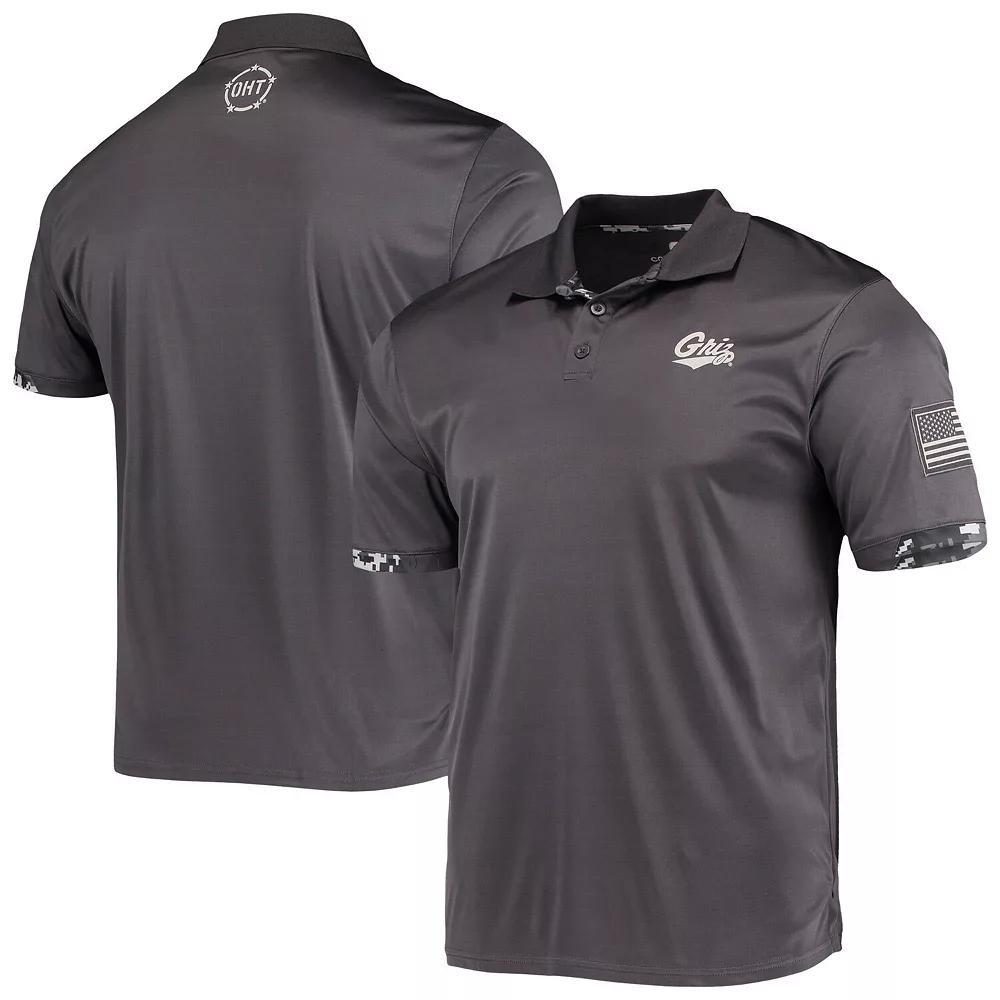 Men's Colosseum Charcoal Montana Grizzlies Operation Hat Trick Military Appreciation Digi Camo Polo, Size: Large, Mon Charco Product Image