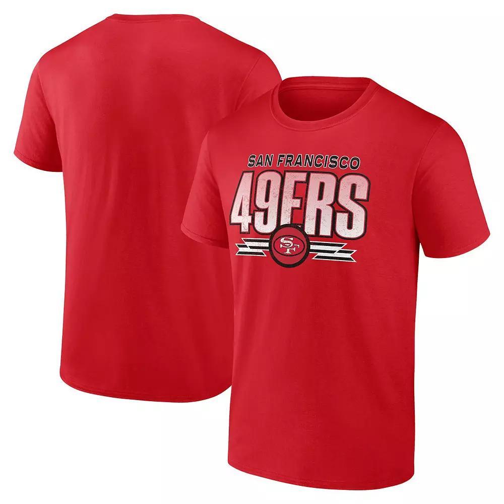 Men's Fanatics Scarlet San Francisco 49ers Fading Out T-Shirt, Size: Large, Red Product Image