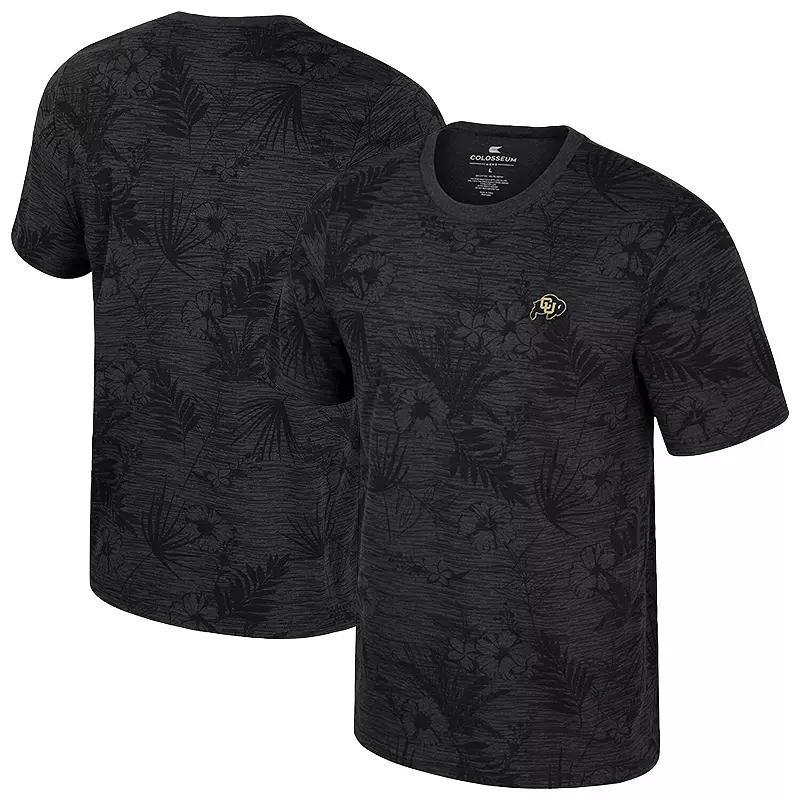 Men's Colosseum Black Colorado Buffaloes Floral Printed T-Shirt, Size: XL Product Image
