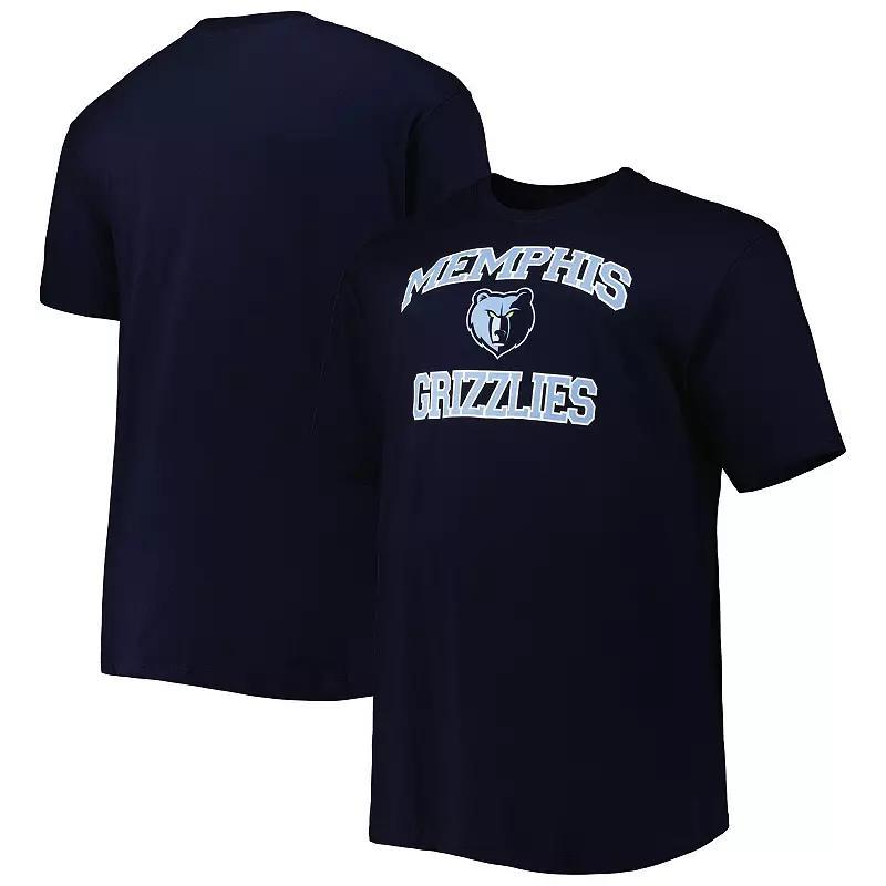 Men's Navy Memphis Grizzlies Big & Tall Heart & Soul T-Shirt, Size: 2XB, Grz Blue Product Image