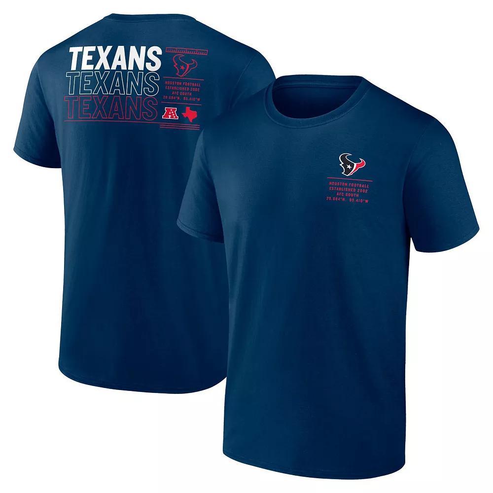Men's Fanatics Navy Houston Texans Repeat Stats T-Shirt, Size: Small, Blue Product Image