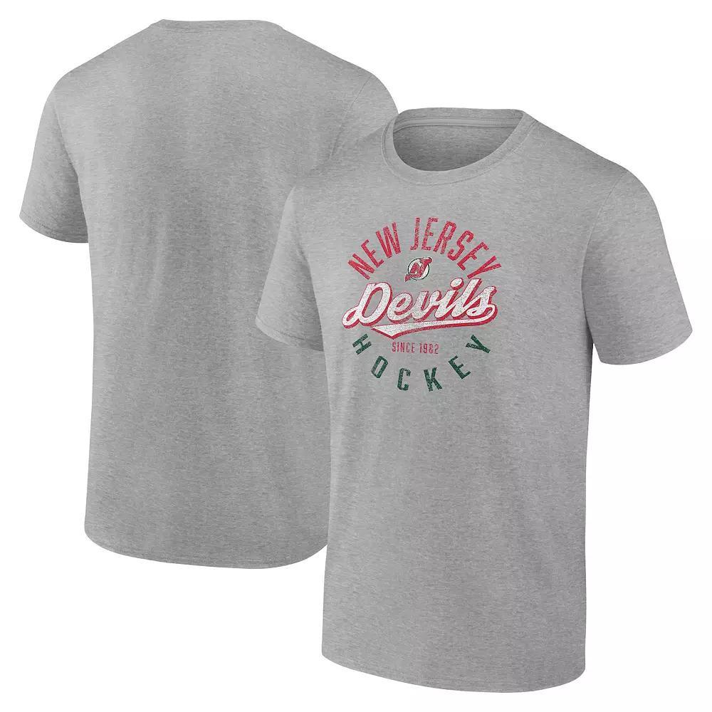 Men's Fanatics New Jersey Devils Hockey Emblem Heritage Graphic Tee, Size: XXL, Dev Gray Product Image