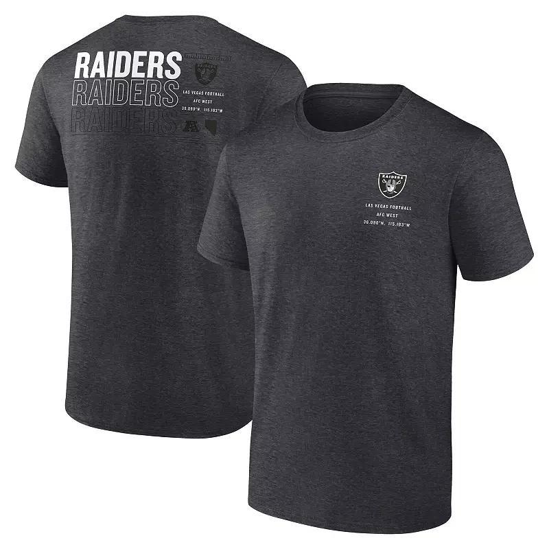 Men's Fanatics Charcoal Las Vegas Raiders Repeat Stats T-Shirt, Size: 2XL, Lvr Charco Product Image