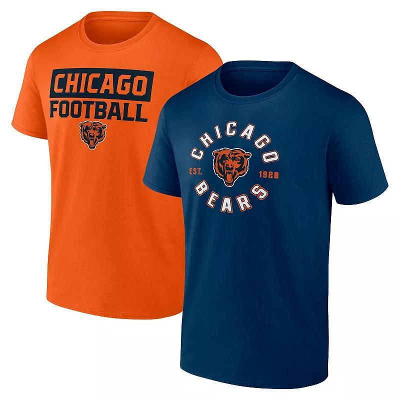 Men's Fanatics Branded Chicago Bears Serve T-Shirt Combo Pack, Size: Small, Blue Product Image