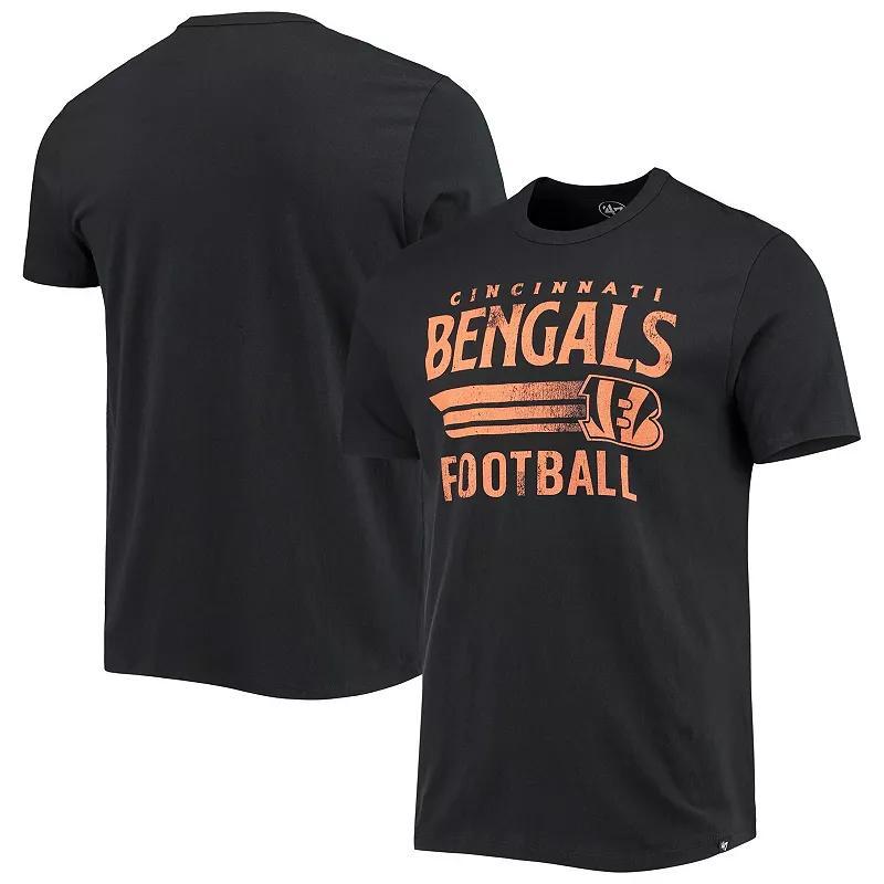 Men's '47 Black Cincinnati Bengals Conrider Franklin T-Shirt, Size: Medium Product Image