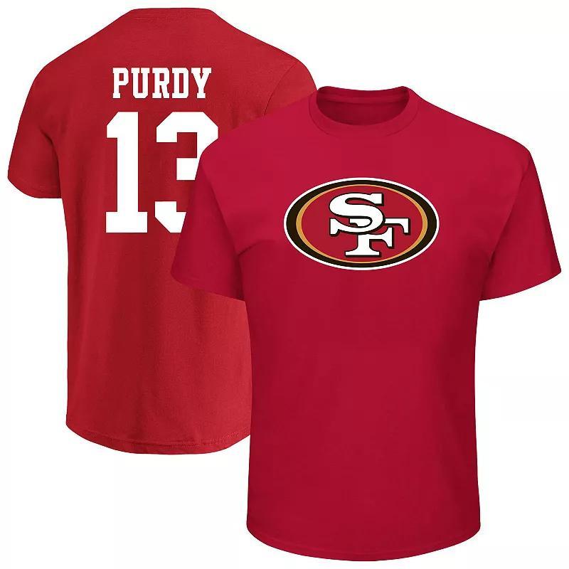 Men's Fanatics Brock Purdy Scarlet San Francisco 49ers Big & Tall Player Name & Number T-Shirt, Size: 2XLT, Red Product Image