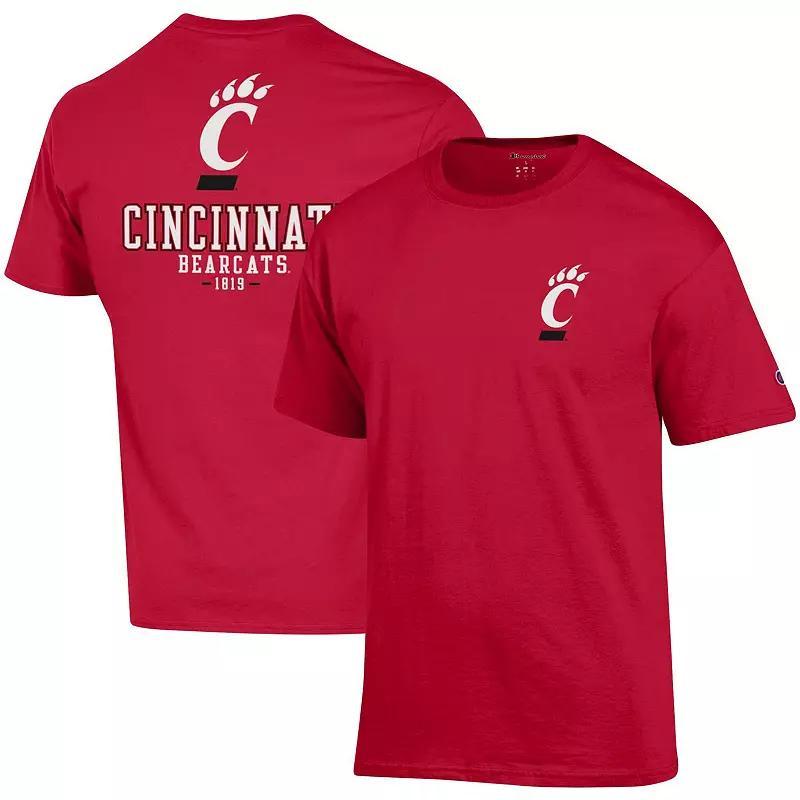 Men's Champion White Cincinnati Bearcats Stack 2-Hit T-Shirt, Size: Small Product Image