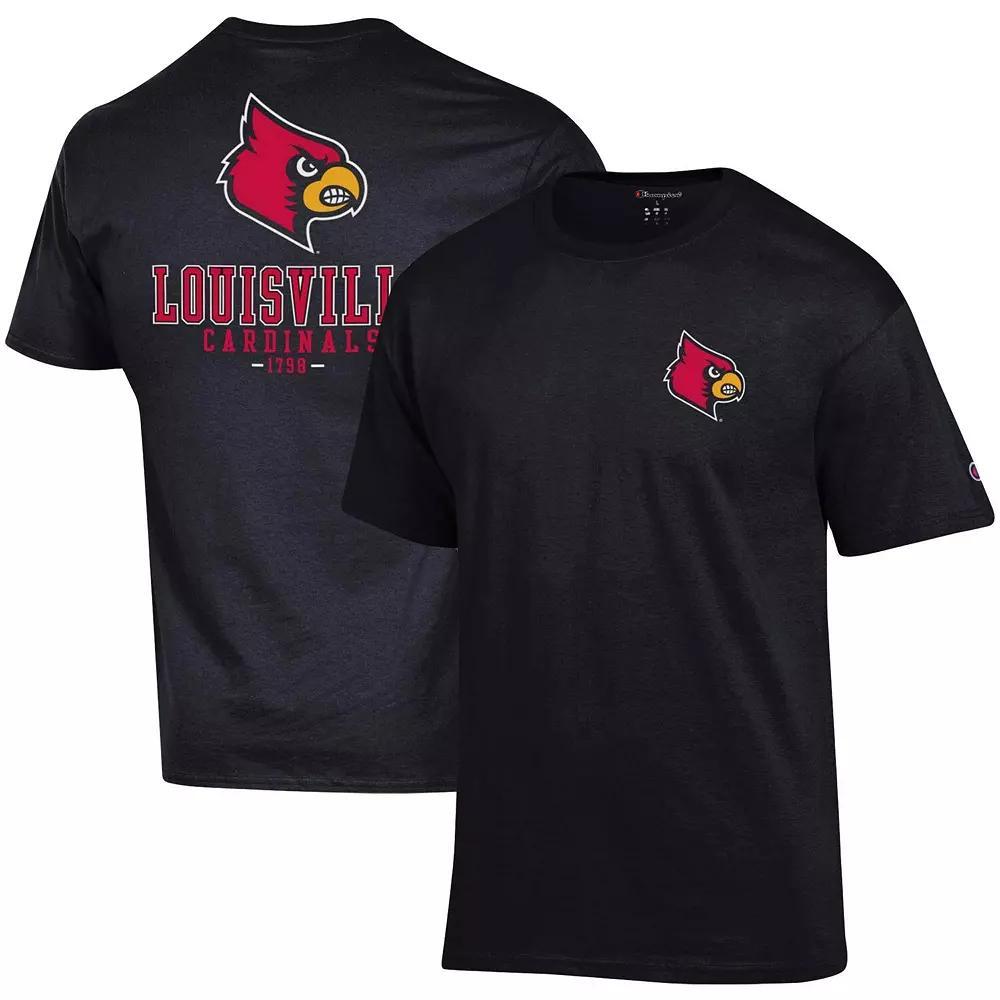 Men's Champion Black Utah Utes Stack 2-Hit T-Shirt, Size: Small, Ute Black Product Image