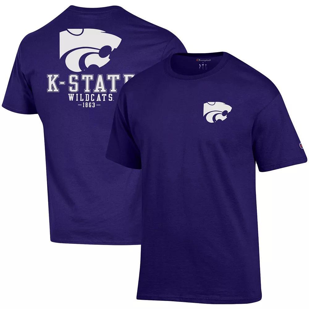 Men's Champion Purple Kansas State Wildcats Stack 2-Hit T-Shirt, Size: Large Product Image