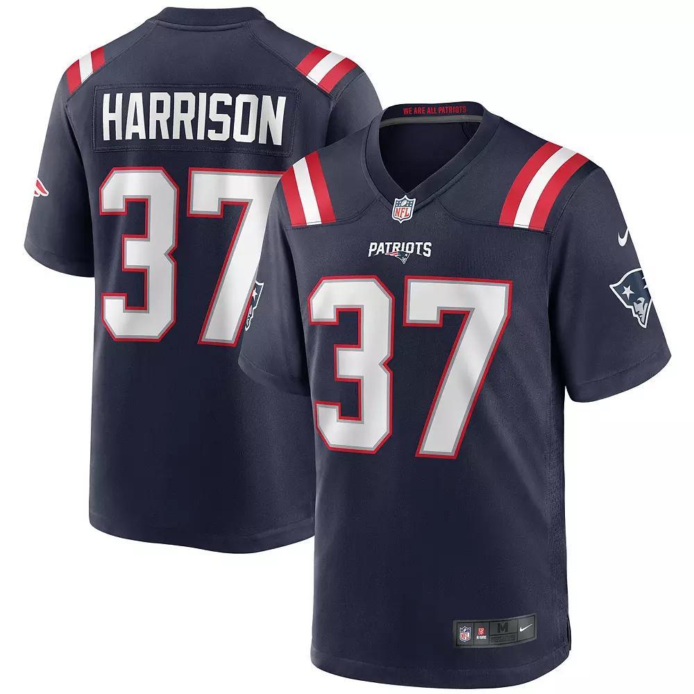 Men's Nike Rodney Harrison Navy New England Patriots Game Retired Player Jersey, Size: Large, Blue Product Image