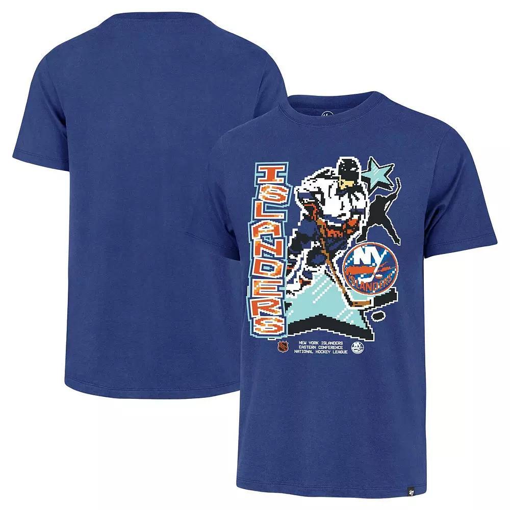 Men's '47 Royal New York Islanders Lamp Lighter Franklin T-Shirt, Size: Medium, Isl Blue Product Image