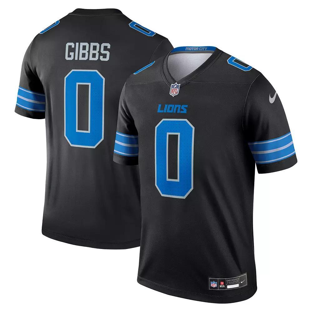Men's Nike Jahmyr Gibbs Black Detroit Lions 2nd Alternate Legend Jersey, Size: 2XL Product Image