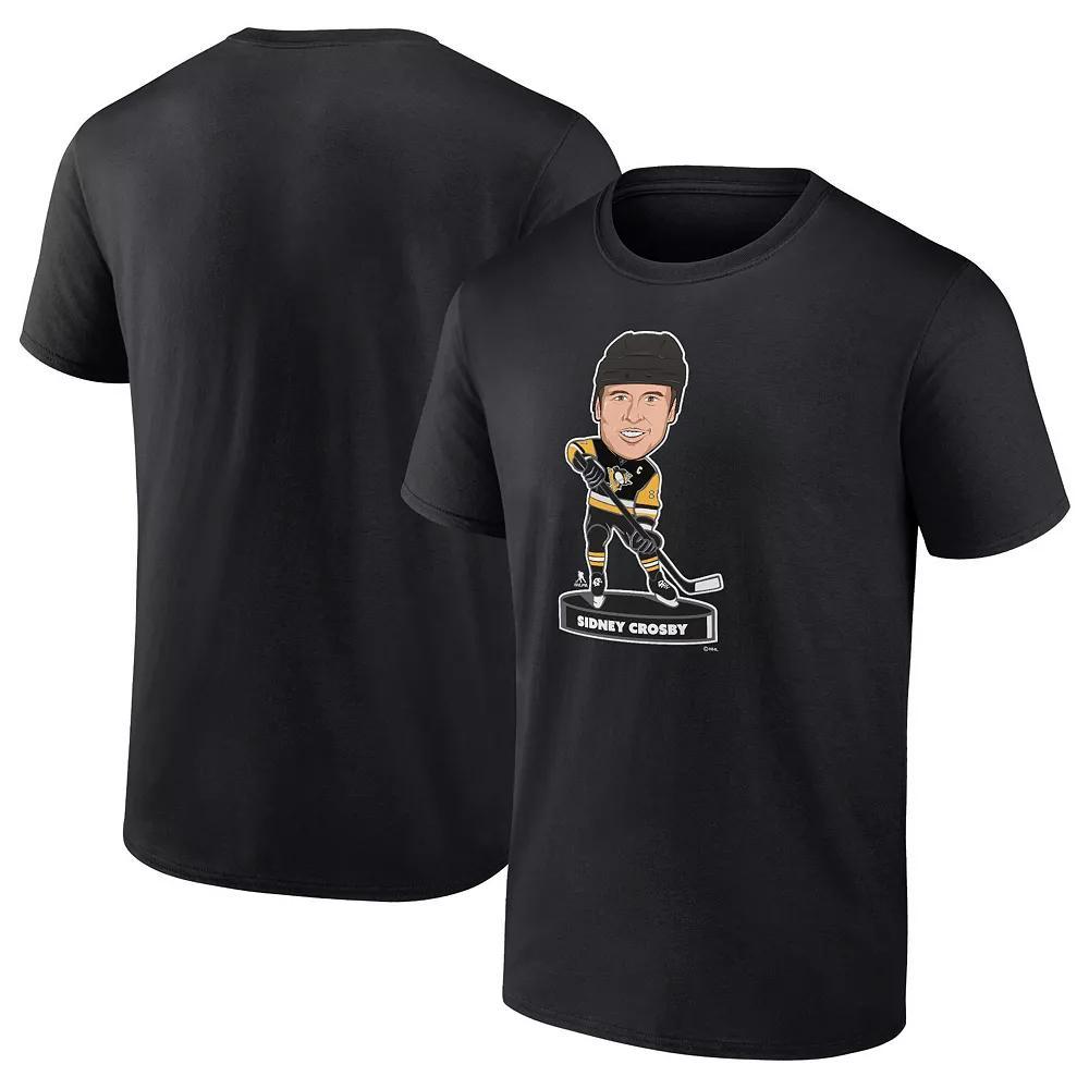 Men's Fanatics Branded Sidney Crosby Black Pittsburgh Penguins Player Bobblehead T-Shirt, Size: Medium Product Image