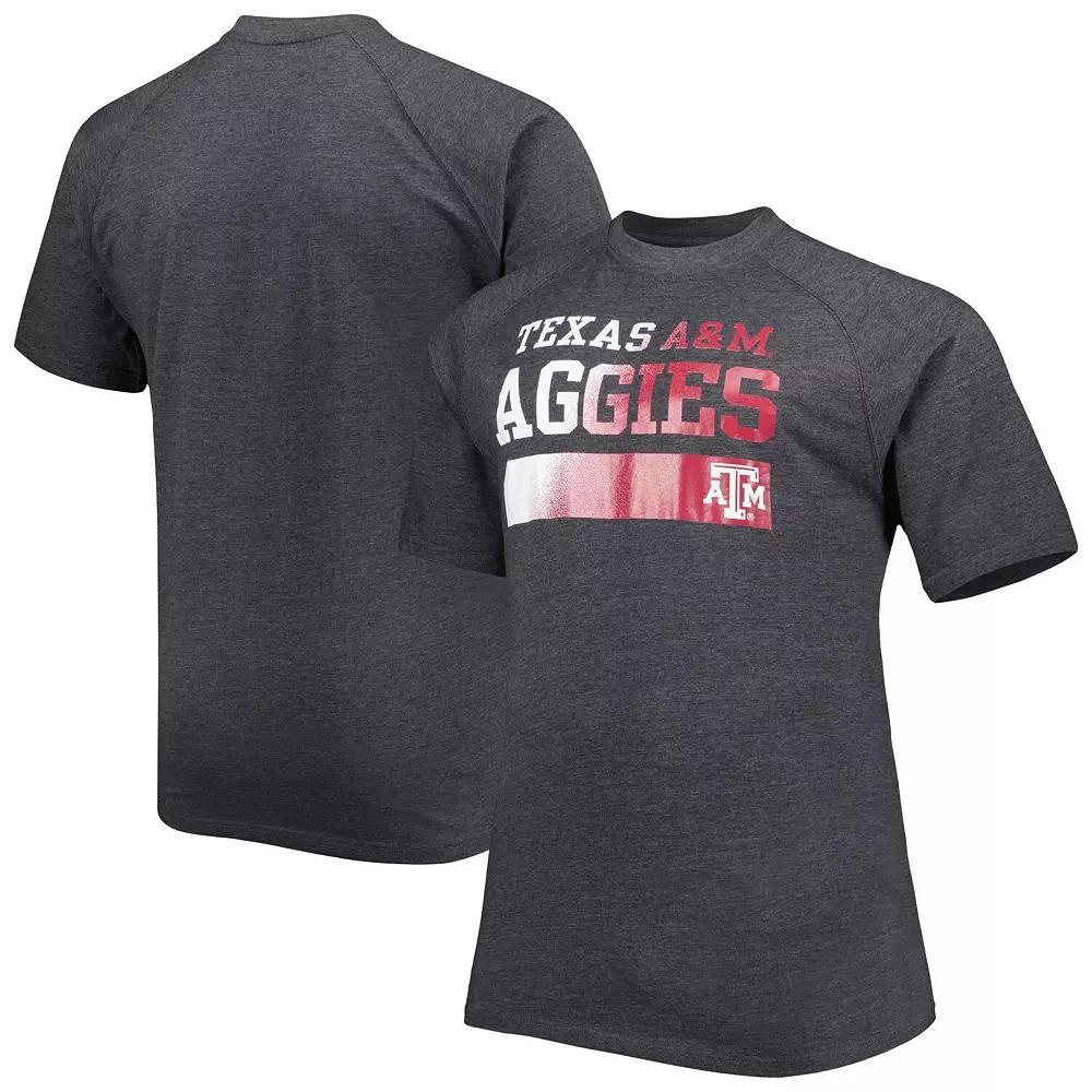 Men's Charcoal Texas A&M Aggies Big & Tall Raglan T-Shirt, Size: 4XB Product Image