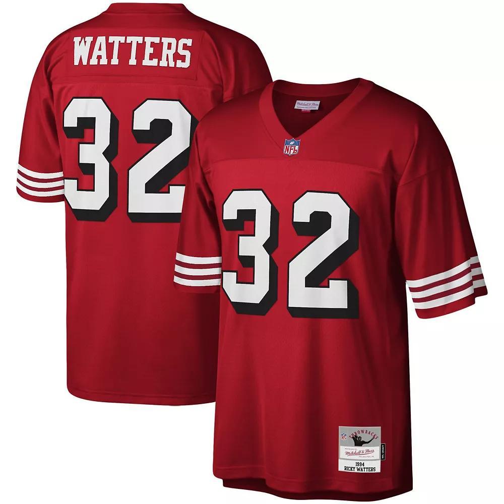 Men's Mitchell & Ness Ricky Watters Scarlet San Francisco 49ers Legacy Replica Jersey, Size: Small, Red Product Image