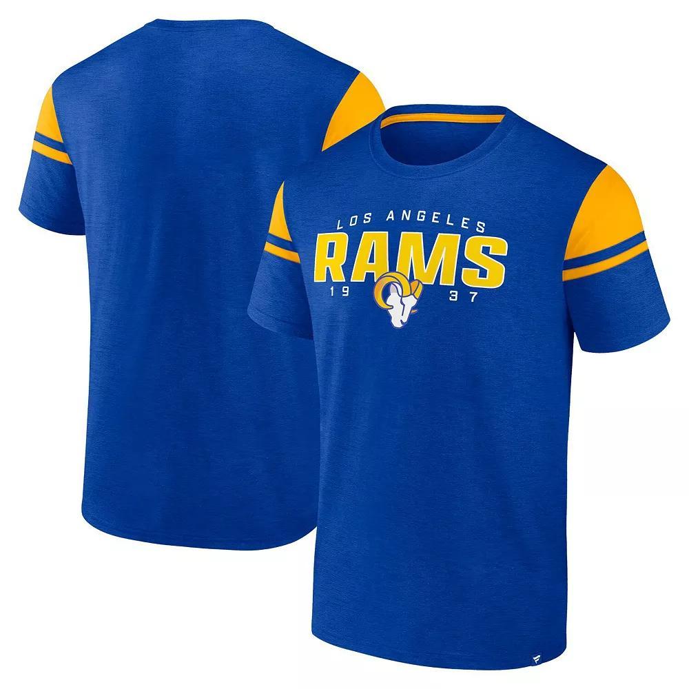 Men's Fanatics Royal Los Angeles Rams Old School Play Slub T-Shirt, Size: Large, Blue Product Image