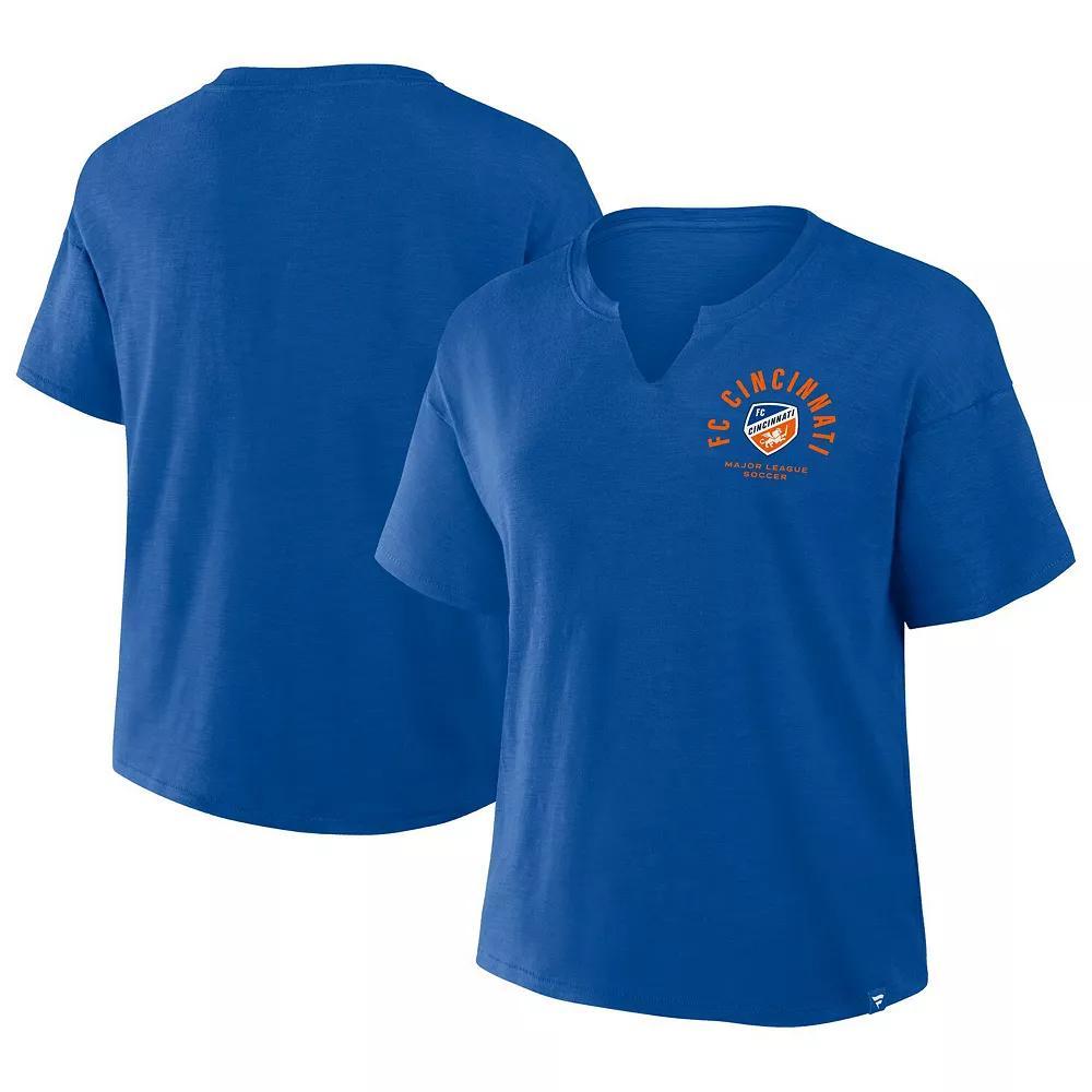 Women's Fanatics Royal FC Cincinnati Bicycle Kick Stadium Slub T-Shirt, Size: Small, Fcc Blue Product Image