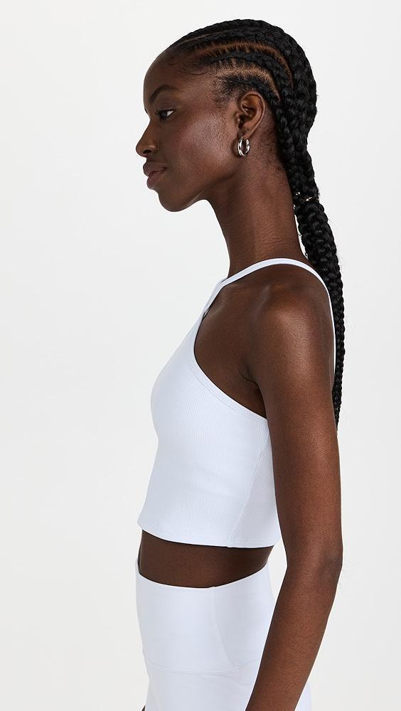 Alo Yoga Goddess Ribbed Cross Crop Top | Shopbop Product Image