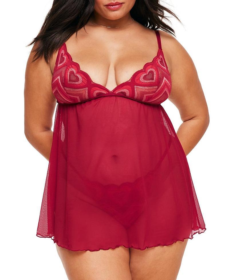 Adore Me Womens Amorata Plus-Size Babydoll Lingerie Product Image