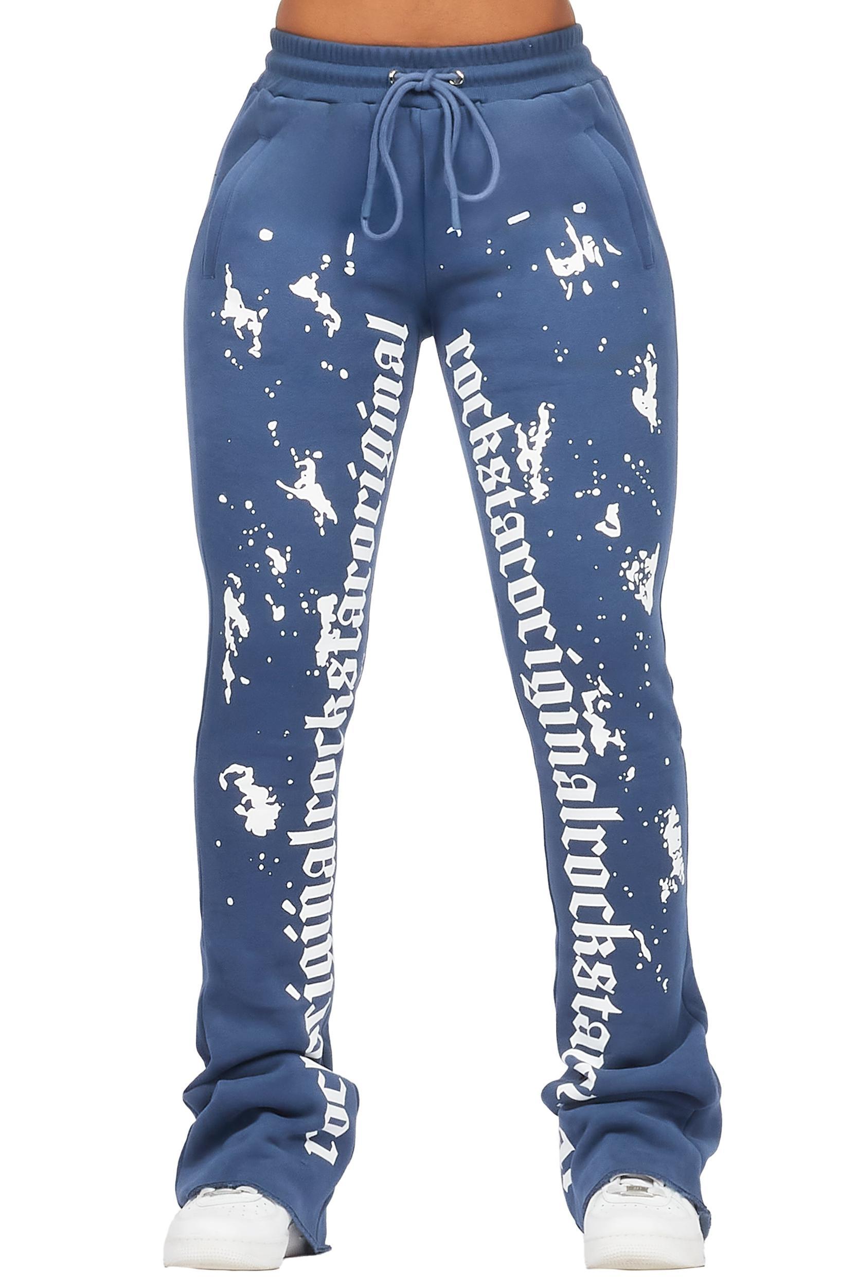 Adwinna Navy Super Stacked Track Pant Female Product Image