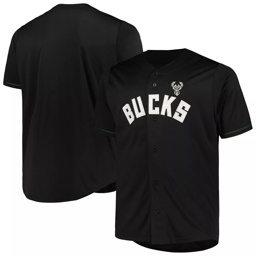 Men's Profile Black Milwaukee Bucks Big & Tall Pop Jersey, Size: 5XB Product Image