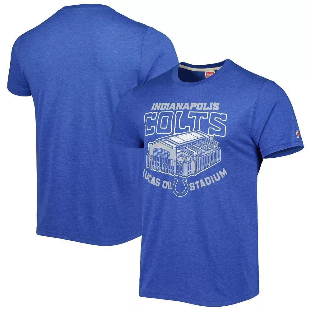 Men's Homage Royal Indianapolis Colts Stadium Tri-Blend T-Shirt, Size: Medium, Blue Product Image