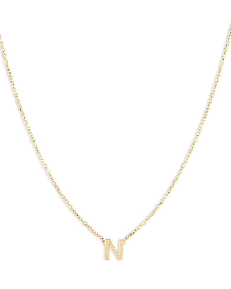 Womens 14K Yellow Gold Initial Pendant Necklace Product Image