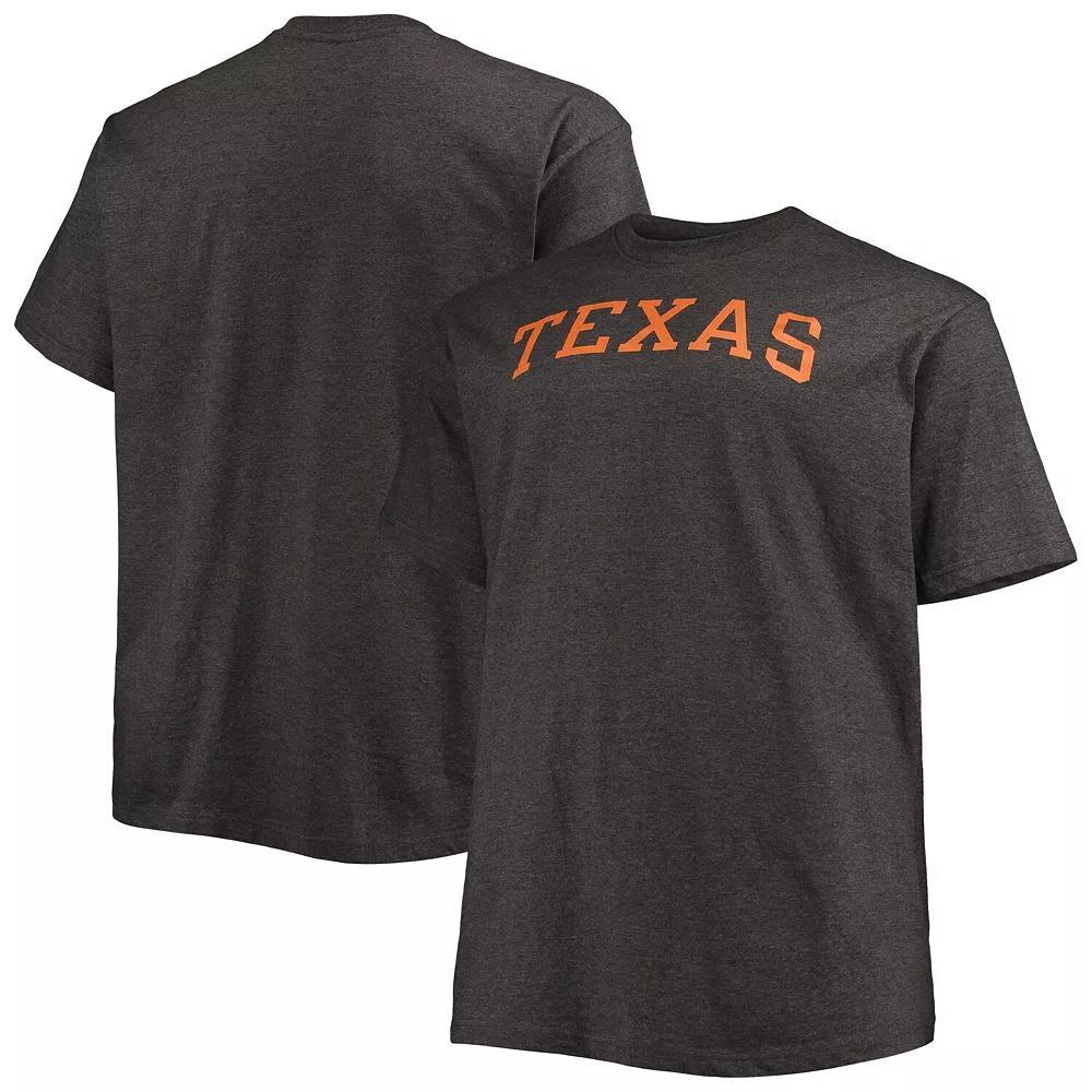 Men's Champion Heathered Charcoal Texas Longhorns Big & Tall Arch Team Logo T-Shirt, Size: 2XB, Grey Product Image