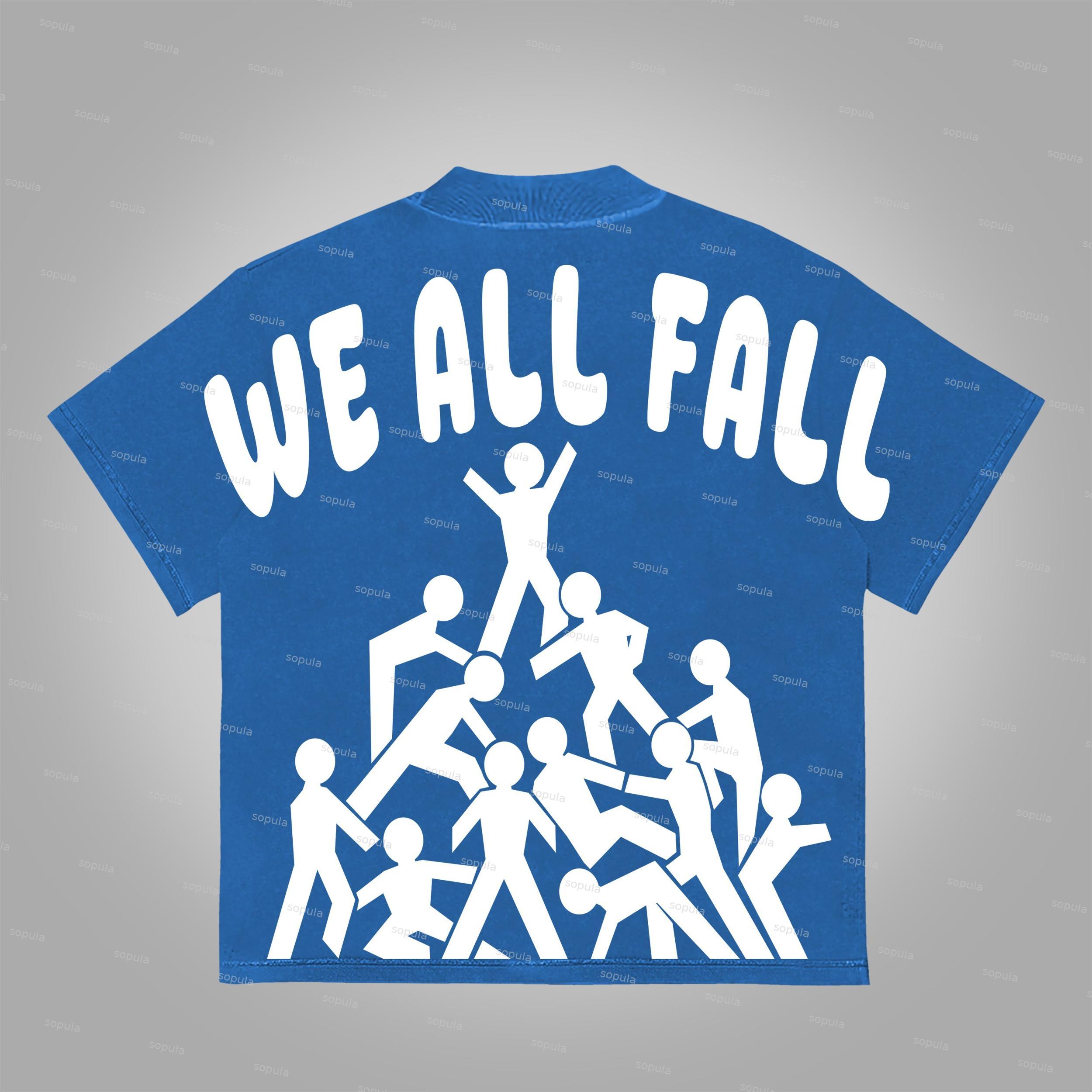 Sopula We All Fall Desire Fallen Graphics Print Cotton T-Shirt Product Image